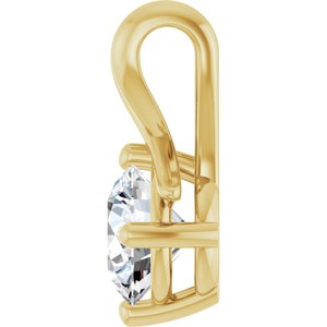 14K Yellow Gold 6.5 mm Round Pendant Mounting – image 5