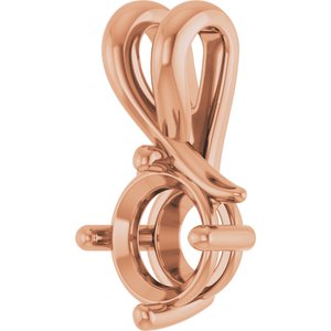 14K Rose Gold 6.5 mm Round Pendant Mounting – image 4