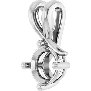 Continuum Sterling Silver 6.5 mm Round Pendant Mounting – image 4