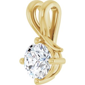 10K Yellow Gold 6.5 mm Round Pendant Mounting – image 3