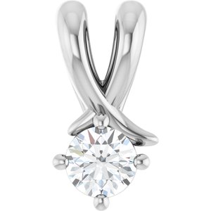 14K X1 White Gold 3.5 mm Round Pendant Mounting