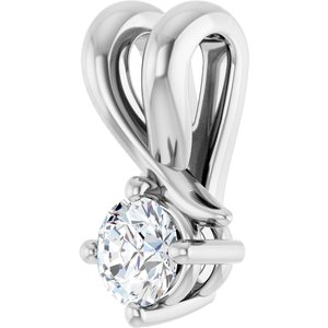 10K White Gold 3.5 mm Round Pendant Mounting – image 3