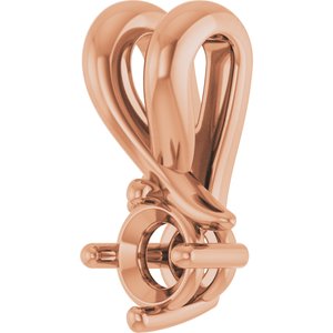 18K Rose Gold 3.5 mm Round Pendant Mounting – image 4
