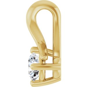 10K Yellow Gold 3.5 mm Round Pendant Mounting – image 5