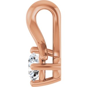 14K Rose Gold 3.5 mm Round Pendant Mounting – image 5