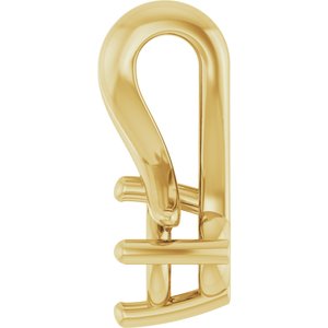 10K Yellow Gold 3.5 mm Round Pendant Mounting – image 6