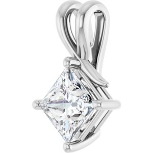 Continuum Sterling Silver 6.5 mm Square Pendant Mounting – image 3