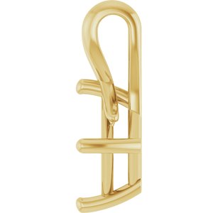 10K Yellow Gold 6.5 mm Square Pendant Mounting – image 6