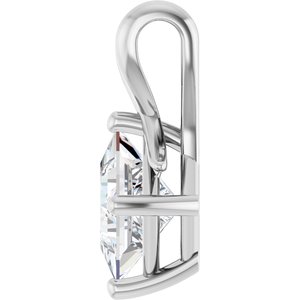 10K White Gold 6.5 mm Square Pendant Mounting – image 5