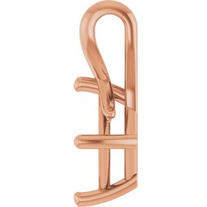 18K Rose Gold 6.5 mm Square Pendant Mounting – image 6