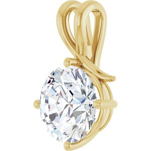 10K Yellow Gold 12 mm Round Pendant Mounting – image 3