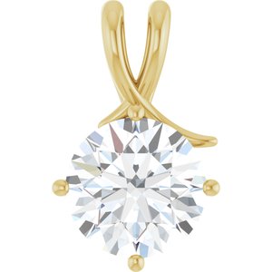 10K Yellow Gold 12 mm Round Pendant Mounting