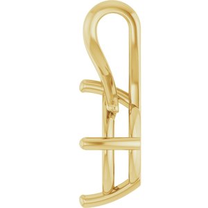 10K Yellow Gold 12 mm Round Pendant Mounting – image 6