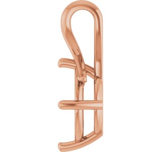 10K Rose Gold 12 mm Round Pendant Mounting – image 6