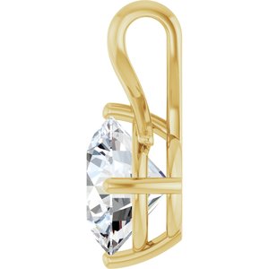 14K Yellow Gold 12 mm Round Pendant Mounting – image 5