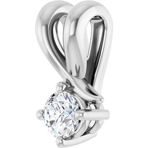 10K White Gold 3.2 mm Round Pendant Mounting – image 3