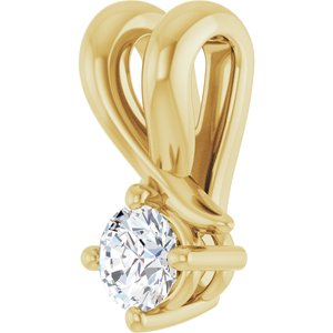 10K Yellow Gold 3.2 mm Round Pendant Mounting – image 3