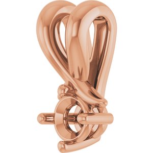 14K Rose Gold 3.2 mm Round Pendant Mounting – image 4