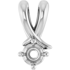 Continuum Sterling Silver 3.2 mm Round Pendant Mounting – image 2