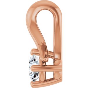 14K Rose Gold 3.2 mm Round Pendant Mounting – image 5