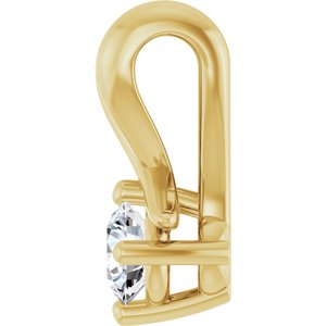18K Yellow Gold 3.2 mm Round Pendant Mounting – image 5