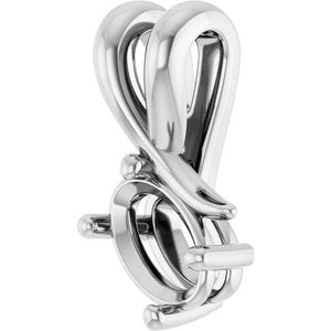 18K White Gold 6x4 mm Oval Pendant Mounting – image 4