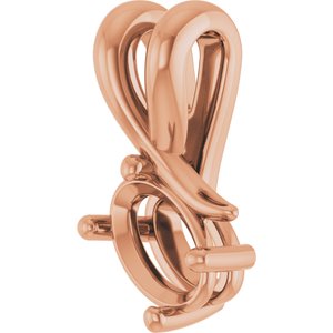 14K Rose Gold 6x4 mm Oval Pendant Mounting – image 4