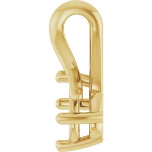 10K Yellow Gold 6x4 mm Oval Pendant Mounting – image 6