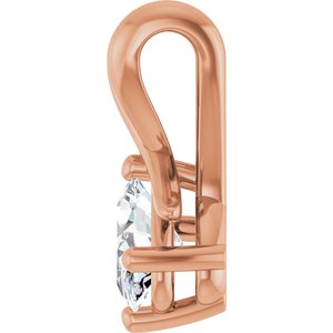 14K Rose Gold 6x4 mm Oval Pendant Mounting – image 5