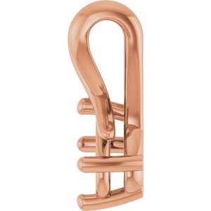 14K Rose Gold 6x4 mm Oval Pendant Mounting – image 6