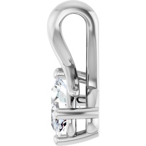 14K X1 White Gold 6x4 mm Oval Pendant Mounting – image 5