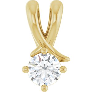 14K Yellow Gold 4.1 mm Round Pendant Mounting