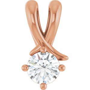 10K Rose Gold 4.1 mm Round Pendant Mounting