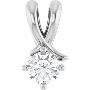 Sterling Silver 4.1 mm Round Pendant Mounting