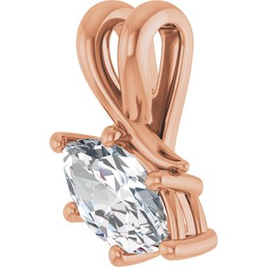 18K Rose Gold 8.5x4.5 mm Marquise Pendant Mounting – image 3