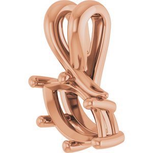 10K Rose Gold 8.5x4.5 mm Marquise Pendant Mounting – image 4