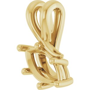 10K Yellow Gold 8.5x4.5 mm Marquise Pendant Mounting – image 4