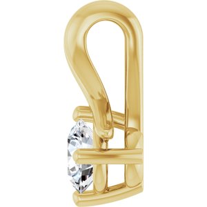 10K Yellow Gold 4.1 mm Round Pendant Mounting – image 5