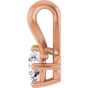 14K Rose Gold 4.1 mm Round Pendant Mounting – image 5