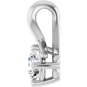 14K X1 White Gold 4.1 mm Round Pendant Mounting – image 5
