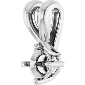 Sterling Silver 4.1 mm Round Pendant Mounting – image 4