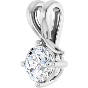 10K White Gold 5.8 mm Round Pendant Mounting – image 3