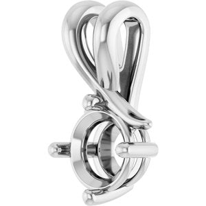 Continuum Sterling Silver 5.8 mm Round Pendant Mounting – image 4