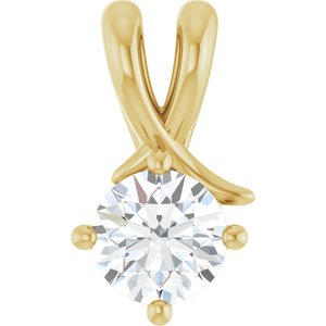 10K Yellow Gold 5.8 mm Round Pendant Mounting