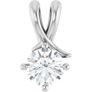 18K White Gold 5.8 mm Round Pendant Mounting