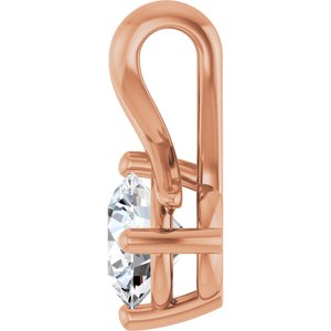 10K Rose Gold 5.8 mm Round Pendant Mounting – image 5