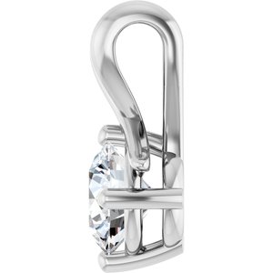 14K X1 White Gold 5.8 mm Round Pendant Mounting – image 5