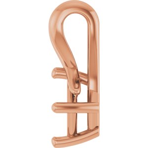 14K Rose Gold 3.75 mm Square Pendant Mounting – image 6