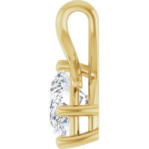 10K Yellow Gold 10x7 mm Pear Pendant Mounting – image 5