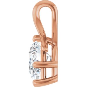 10K Rose Gold 10x7 mm Pear Pendant Mounting – image 5